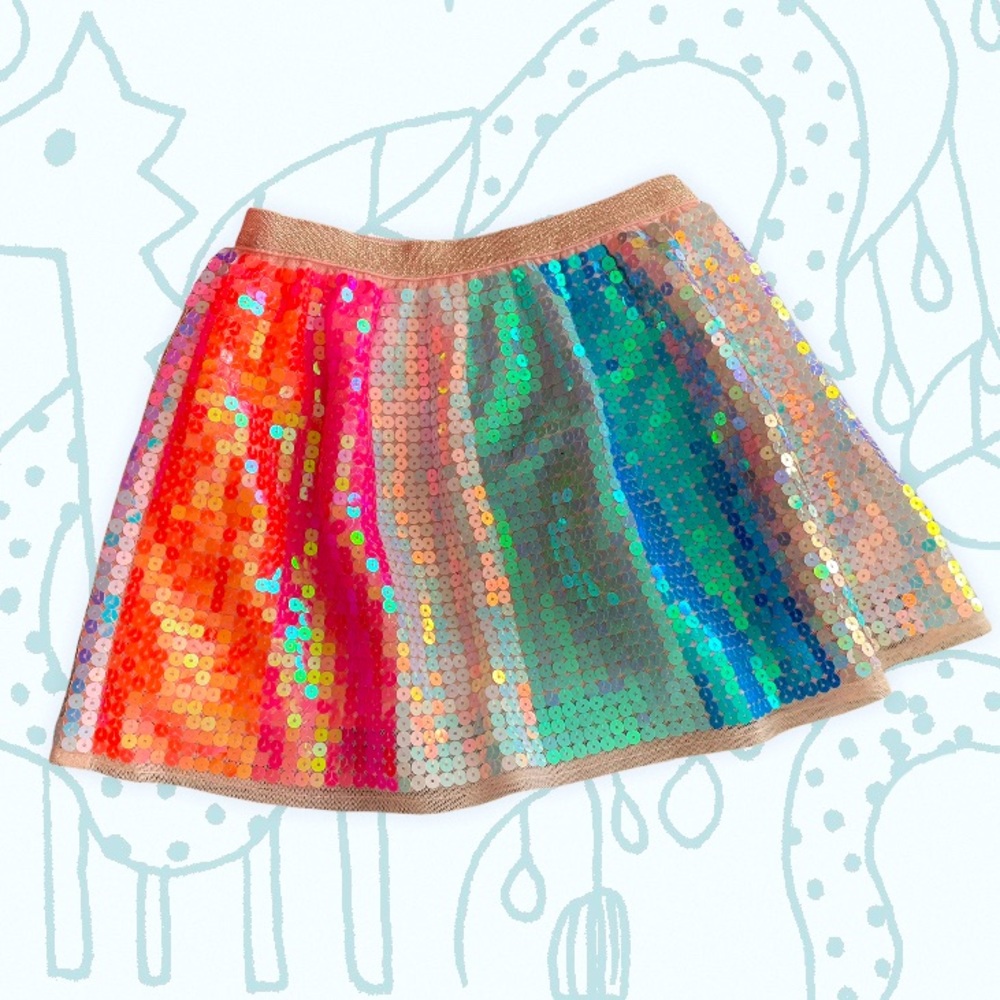 H&M Rainbow sequins sparkle skirt. Size 2-3 y